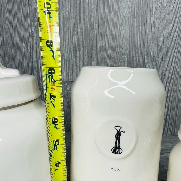 Rae Dunn canister / cookie jar  bundle bake , mix , eat jars with lids ceramic - Picture 7 of 15